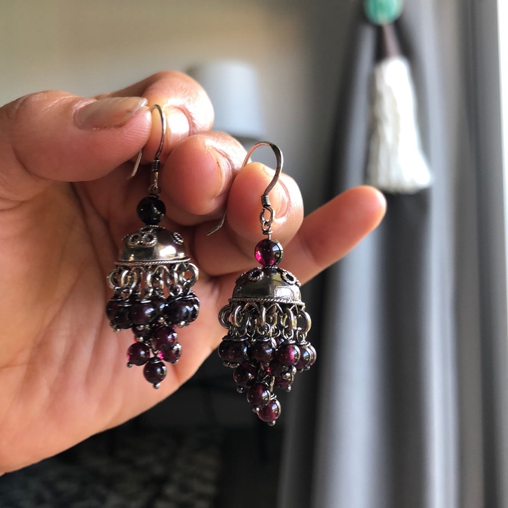 Sterling Silver Bead Cap Earrings